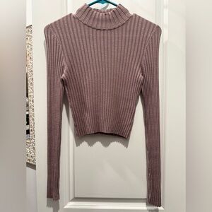Gianni Bini Ribbed Knit Top in Taupe